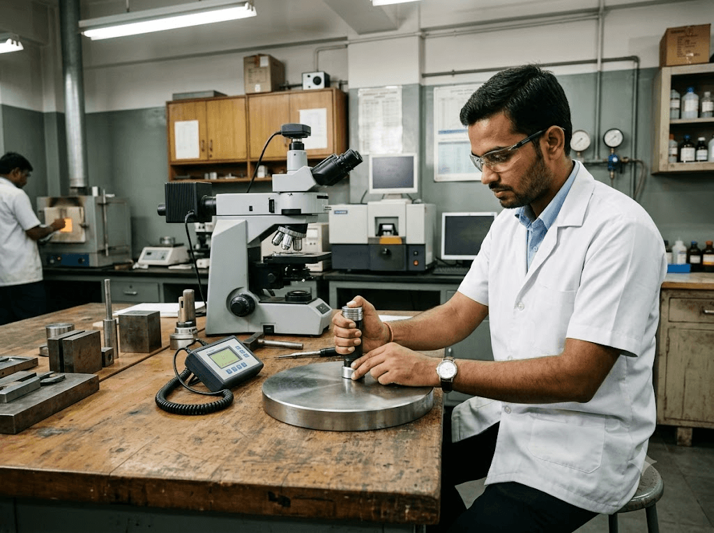 Spectrometer in metallurgical lab